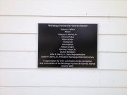 Aluminum contribution recognition plaque for Westwego Farmers and Fisheries Market